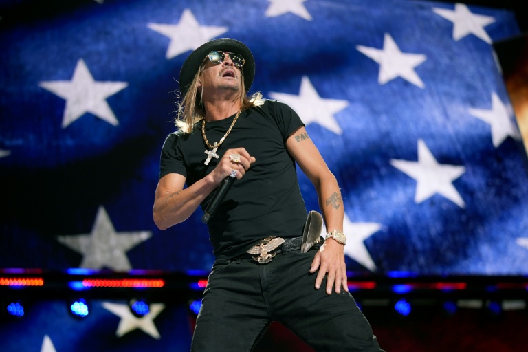 Photo for story: The US Army was investigating an incident in which two two Apache helicopters hovered near the home of musician Kid Rock, a strong supporter of President Donald Trump